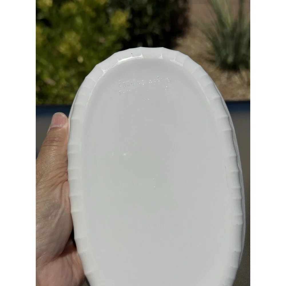 Lot 2 Corning Ware French White Oval Individual Casserole Set Baking Dish F-15-B